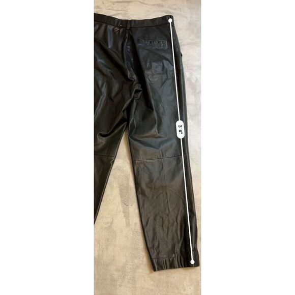 Women’s Vintage Black Leather Straight Leg Pants 31 - Picture 9 of 12